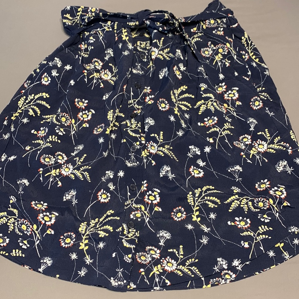 Blue floral skirt Medium